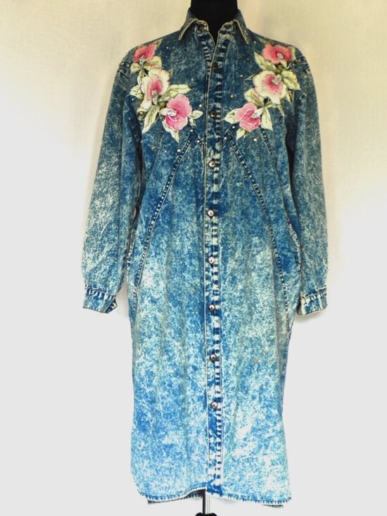 West Rider Dresses & Skirts - West Rider Authentic Jeans Embellished Vintage Dress